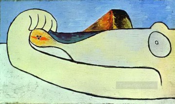  1929 Pintura al %C3%B3leo - Desnudo en la playa 2 1929 Cubista